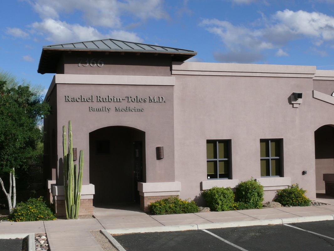Dr. Rubin-Toles' office in the La Cholla Corporate Center, Tucson.